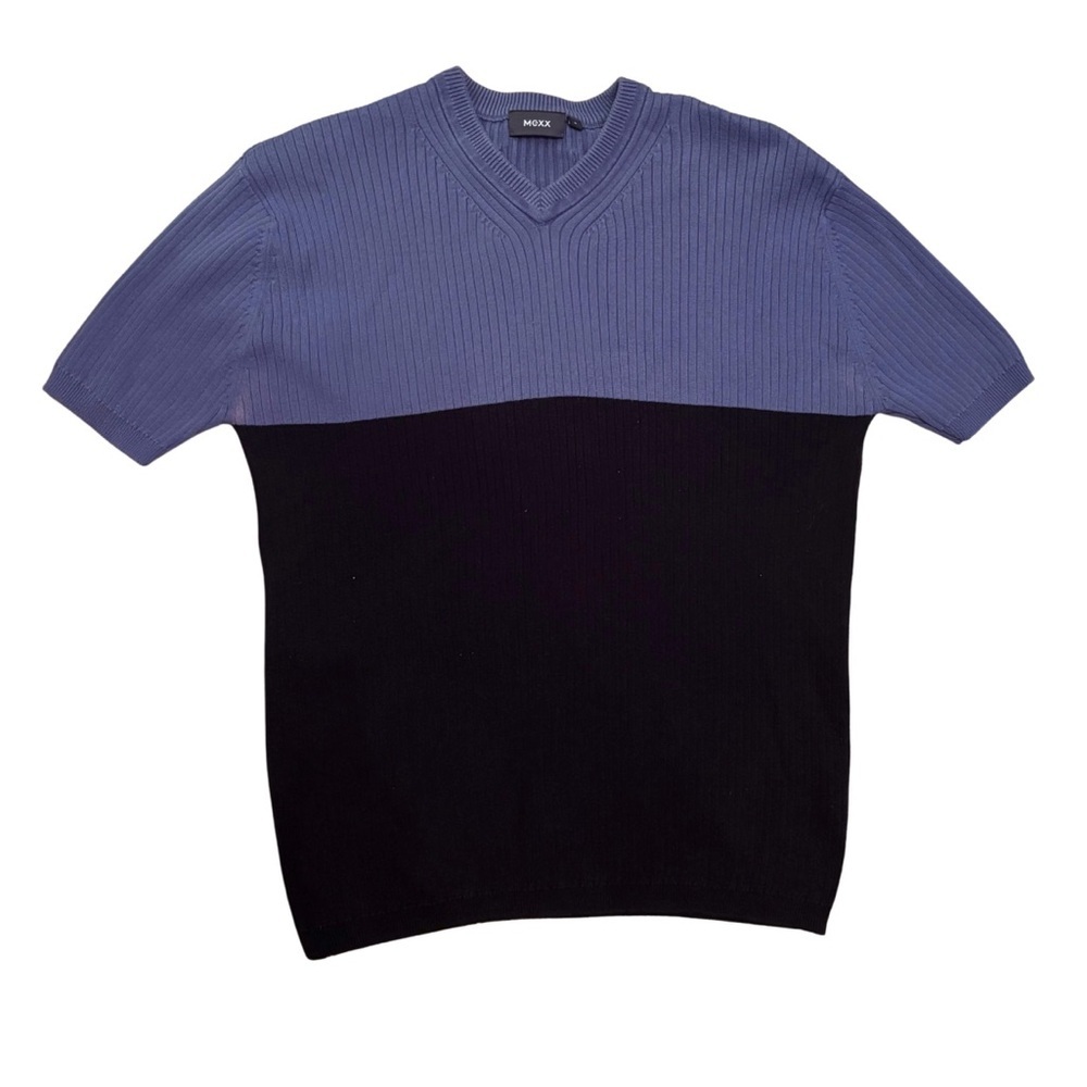 Mexx Y2K V-Neck Sweater - Blue and Black